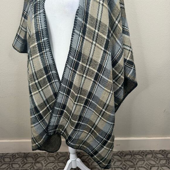 Woolrich Women's Reversible Plaid Herringbone Blanket‎ Wrap Shawl Scarf - Picture 3 of 10